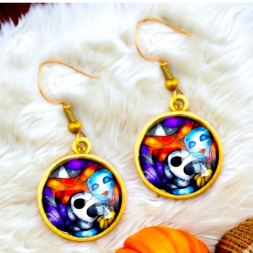 🆕 NEW Disney’s Jack & Sally Nightmare Before Christmas Earrings